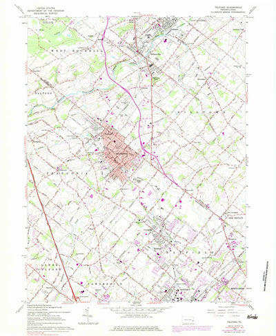 United States Geological Survey Telford, PA (1960, 24000-Scale) digital map