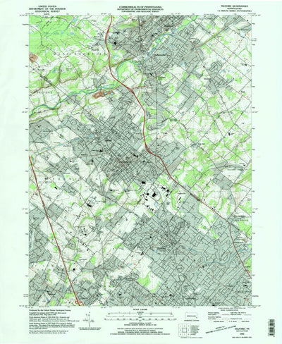 United States Geological Survey Telford, PA (1995, 24000-Scale) digital map