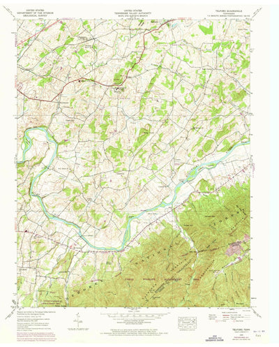 United States Geological Survey Telford, TN (1939, 24000-Scale) digital map