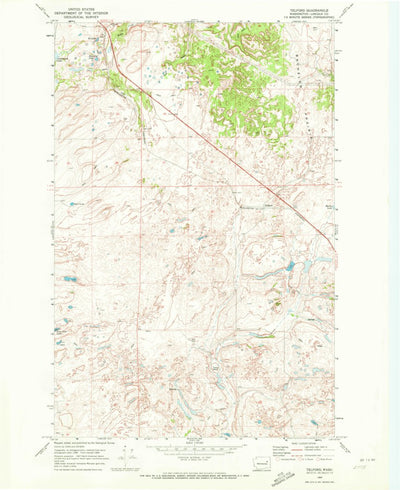 United States Geological Survey Telford, WA (1969, 24000-Scale) digital map