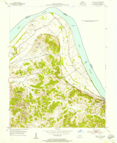 United States Geological Survey Tell City, IN-KY (1953, 24000-Scale) digital map