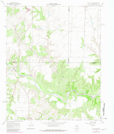 United States Geological Survey Tell South, TX (1967, 24000-Scale) digital map