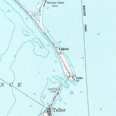 United States Geological Survey Teller B-3, AK (1950, 63360-Scale) digital map