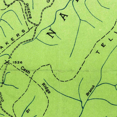 United States Geological Survey Tellico Plains, TN-NC (1934, 24000-Scale) digital map