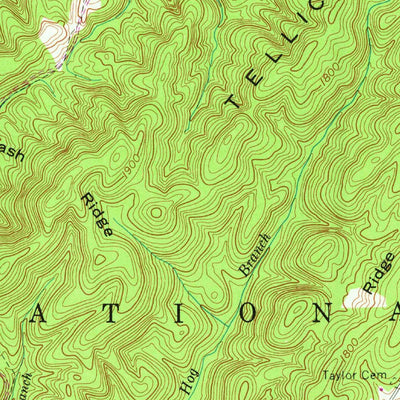United States Geological Survey Tellico Plains, TN-NC (1957, 24000-Scale) digital map