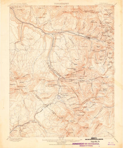 United States Geological Survey Telluride, CO (1904, 62500-Scale) digital map