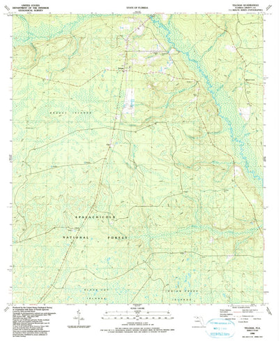 United States Geological Survey Telogia, FL (1990, 24000-Scale) digital map