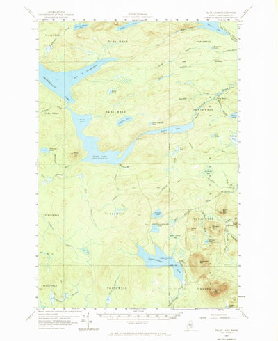 United States Geological Survey Telos Lake, ME (1957, 62500-Scale) digital map