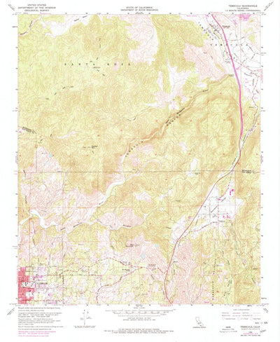 United States Geological Survey Temecula, CA (1968, 24000-Scale) digital map