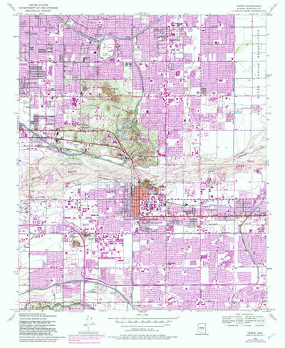 United States Geological Survey Tempe, AZ (1952, 24000-Scale) digital map