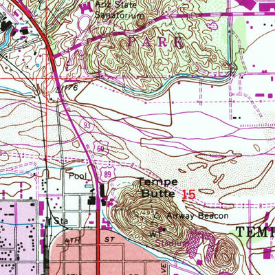 United States Geological Survey Tempe, AZ (1952, 24000-Scale) digital map