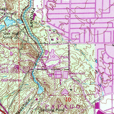United States Geological Survey Tempe, AZ (1952, 24000-Scale) digital map