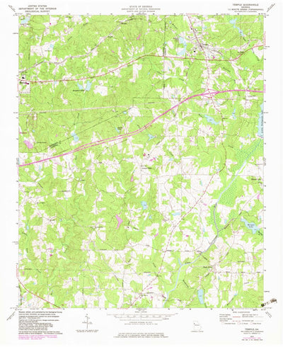 United States Geological Survey Temple, GA (1973, 24000-Scale) digital map