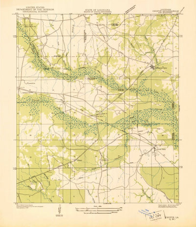 United States Geological Survey Temple, LA (1937, 31680-Scale) digital map