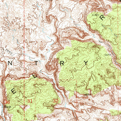 United States Geological Survey Temple Mountain, UT (1953, 62500-Scale) digital map
