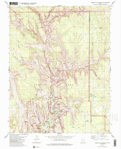 United States Geological Survey Temple Of Sinawava, UT (1980, 24000-Scale) digital map