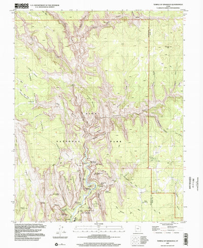 United States Geological Survey Temple Of Sinawava, UT (1997, 24000-Scale) digital map