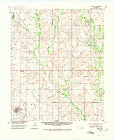 United States Geological Survey Temple, OK (1962, 62500-Scale) digital map