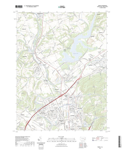 United States Geological Survey Temple, PA (2023, 24000-Scale) digital map