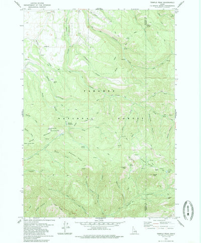 United States Geological Survey Temple Peak, ID (1979, 24000-Scale) digital map