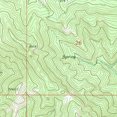United States Geological Survey Temple Peak, ID (1979, 24000-Scale) digital map