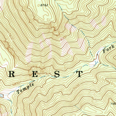United States Geological Survey Temple Peak, UT (1969, 24000-Scale) digital map