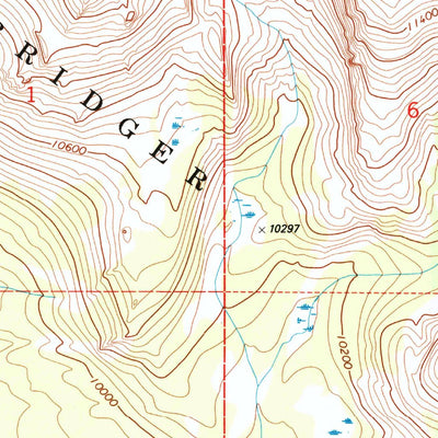 United States Geological Survey Temple Peak, WY (1991, 24000-Scale) digital map