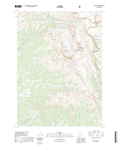 United States Geological Survey Temple Peak, WY (2023, 24000-Scale) digital map