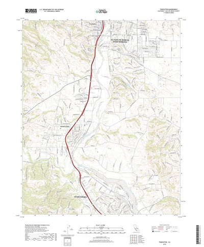 United States Geological Survey Templeton, CA (2018, 24000-Scale) digital map