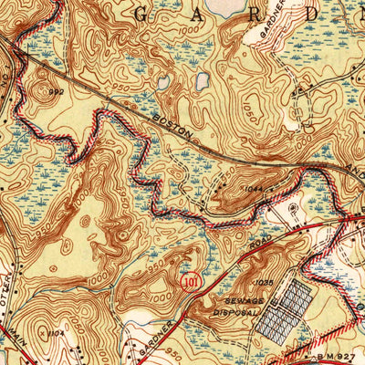United States Geological Survey Templeton, MA (1946, 31680-Scale) digital map