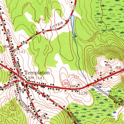 United States Geological Survey Templeton, MA (1954, 24000-Scale) digital map