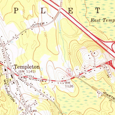 United States Geological Survey Templeton, MA (1970, 24000-Scale) digital map