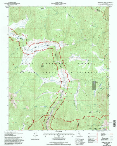 United States Geological Survey Templeton Mountain, CA (1994, 24000-Scale) digital map