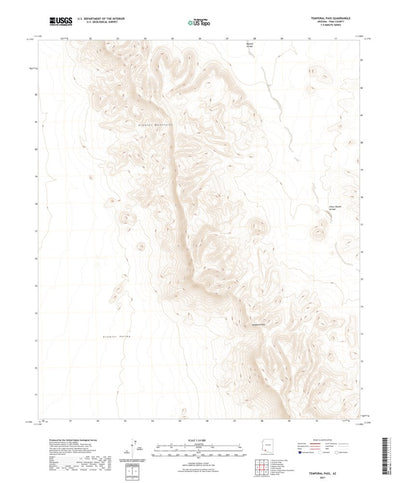 United States Geological Survey Temporal Pass, AZ (2021, 24000-Scale) digital map