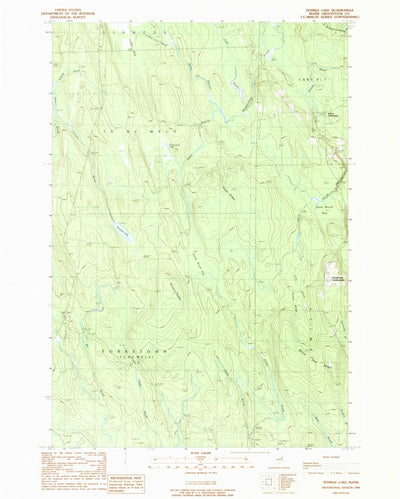 United States Geological Survey Ten Mile Lake, ME (1989, 24000-Scale) digital map