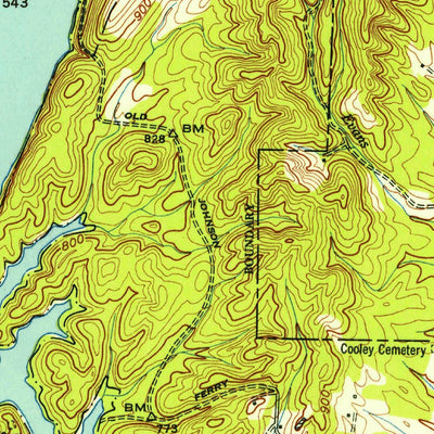 United States Geological Survey Ten Mile, TN (1952, 24000-Scale) digital map
