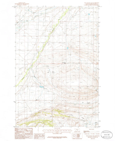 United States Geological Survey Ten O'Clock Gate, MT (1986, 24000-Scale) digital map