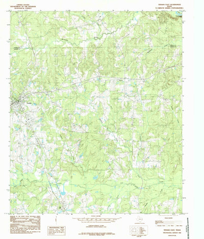 United States Geological Survey Tenaha East, TX (1984, 24000-Scale) digital map