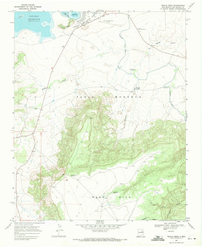United States Geological Survey Tenaja Mesa, NM (1967, 24000-Scale) digital map