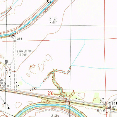 United States Geological Survey Tendal, LA (1986, 24000-Scale) digital map