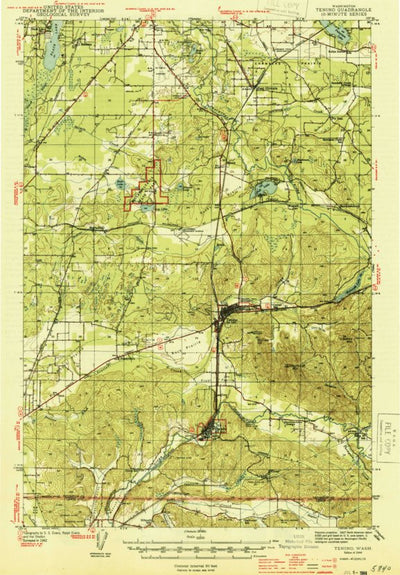 United States Geological Survey Tenino, WA (1944, 62500-Scale) digital map