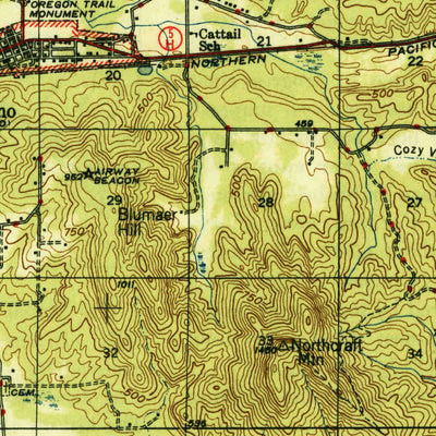 United States Geological Survey Tenino, WA (1944, 62500-Scale) digital map