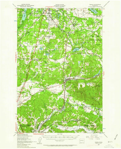 United States Geological Survey Tenino, WA (1949, 62500-Scale) digital map