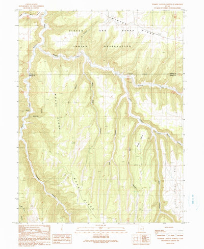 United States Geological Survey Tenmile Canyon North, UT (1991, 24000-Scale) digital map