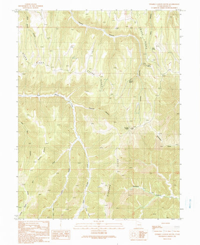 United States Geological Survey Tenmile Canyon South, UT (1991, 24000-Scale) digital map