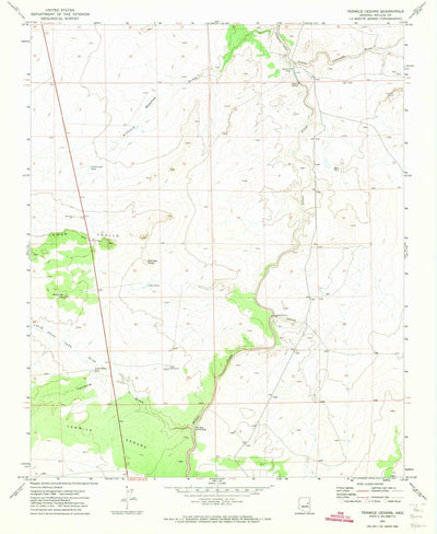 United States Geological Survey Tenmile Cedars, AZ (1970, 24000-Scale) digital map