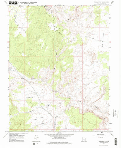 United States Geological Survey Tenmile Flat, UT (1964, 24000-Scale) digital map