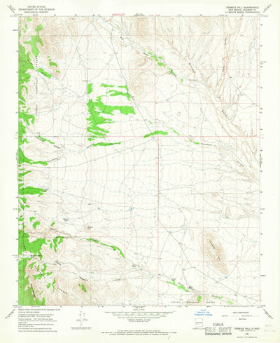 United States Geological Survey Tenmile Hill, NM (1965, 24000-Scale) digital map