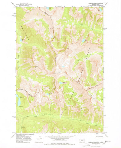United States Geological Survey Tenmile Lake, MT-ID (1964, 24000-Scale) digital map