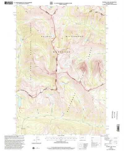 United States Geological Survey Tenmile Lake, MT-ID (1998, 24000-Scale) digital map